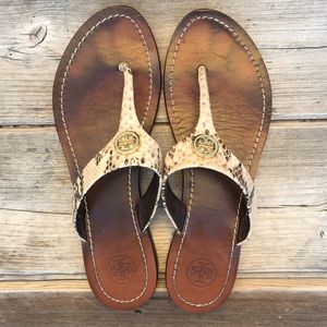 Tory Burch Snakeskin Sandals